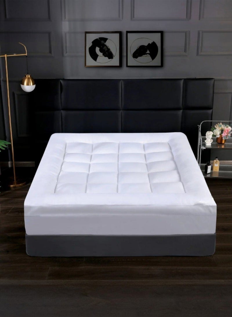 NADAV Dream Mattress Topper – Hotel Style – 180 × 200 cm – 10 cm Thickness – White - Image 1